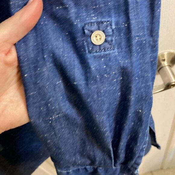 TOMMY HILFIGER Denim Shirt Pullover Dress Women Size Medium Speckled Fall - Picture 6 of 6